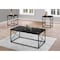 Monarch Specialties Table Set, 3pcs Set, Coffee, End, Side, Accent, Living Room, Metal, Laminate, Black Marble Look I 7954P - alternate 5
